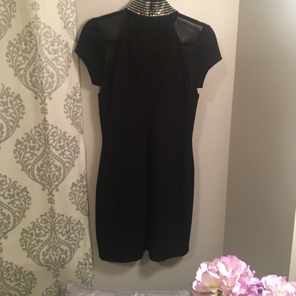 Bebe, Black, Jeweled Keyhole cocktail dress - Picture 2 of 5